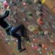 Students take on the wall at Learn to Rock Climb Day
