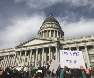 Westminster community members attend rally protesting proposal to shrink Utah national monuments