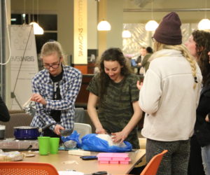 Students practice self-care, make homemade soap bars for single mothers’ resource center