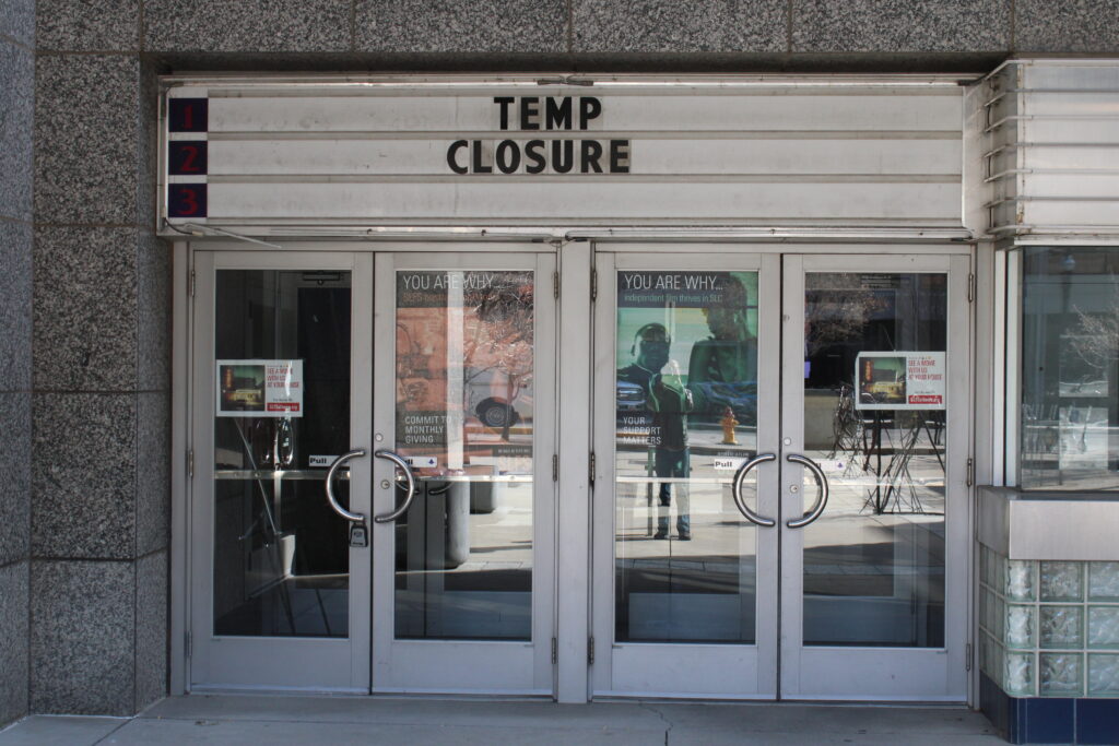 Local theaters remain closed during the pandemic.