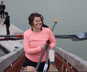 Meghan Saunders coaches the youth rowing club at the Great Salt Lake.